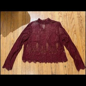 Forever 21 Cropped Lace Blouse